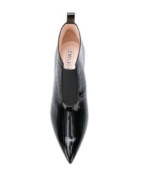 Черные кожаные ботильоны от Emilio Pucci