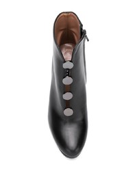 Черные кожаные ботильоны от Albano