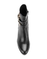Черные кожаные ботильоны от Versace Jeans