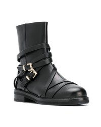 Черные кожаные ботильоны от Cesare Paciotti