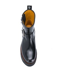 Черные кожаные ботильоны от R13