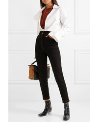 Черные кожаные ботильоны от Ellery