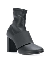 Черные кожаные ботильоны от MM6 MAISON MARGIELA