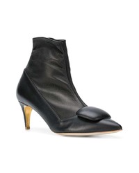 Черные кожаные ботильоны от Rupert Sanderson