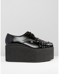 Черные кожаные ботильоны от T.U.K.