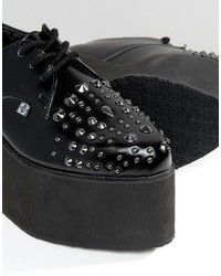 Черные кожаные ботильоны от T.U.K.