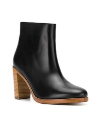 Черные кожаные ботильоны от A.P.C.