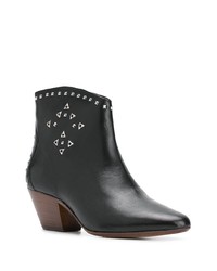 Черные кожаные ботильоны от Isabel Marant