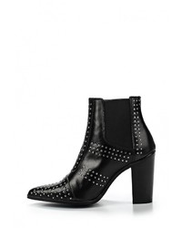 Черные кожаные ботильоны от Topshop