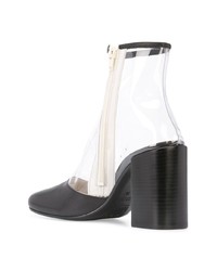 Черные кожаные ботильоны от MM6 MAISON MARGIELA