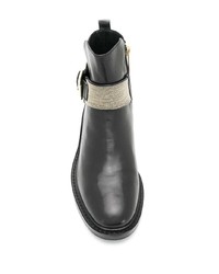 Черные кожаные ботильоны от Steffen Schraut