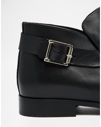 Черные кожаные ботильоны от Selected