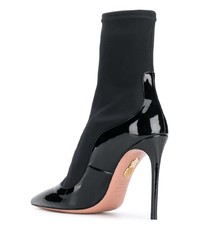 Черные кожаные ботильоны от Aquazzura