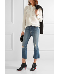 Черные кожаные ботильоны от Christian Louboutin