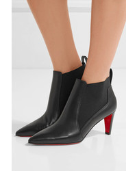 Черные кожаные ботильоны от Christian Louboutin