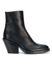 Черные кожаные ботильоны от Ann Demeulemeester