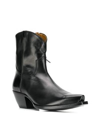 Черные кожаные ботильоны от R13