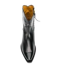 Черные кожаные ботильоны от R13