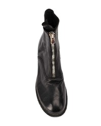 Черные кожаные ботильоны от Guidi