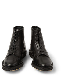 Черные кожаные ботинки броги
