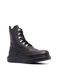 Черные кожаные ботинки броги от Alexander McQueen