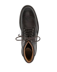 Черные кожаные ботинки броги от Magnanni