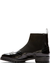 Черные кожаные ботинки броги от Christopher Kane