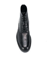 Черные кожаные ботинки броги от Saint Laurent