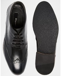 Черные кожаные ботинки броги от Dune