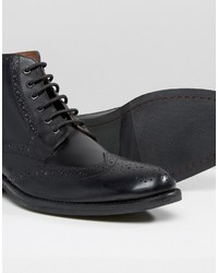 Черные кожаные ботинки броги от Lambretta
