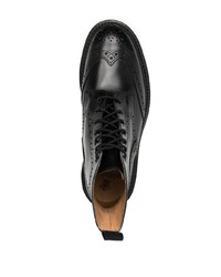 Черные кожаные ботинки броги от Tricker's