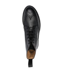 Черные кожаные ботинки броги от Henderson Baracco