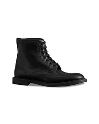 Черные кожаные ботинки броги от Burberry