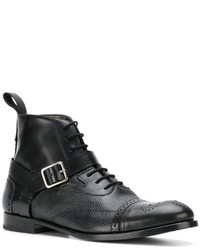 Черные кожаные ботинки броги от Alexander McQueen