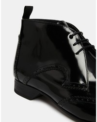 Черные кожаные ботинки броги от Jeffery West