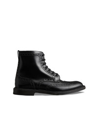 Черные кожаные ботинки броги от Burberry