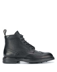 Черные кожаные ботинки броги от Canali