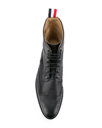 Черные кожаные ботинки броги от Thom Browne