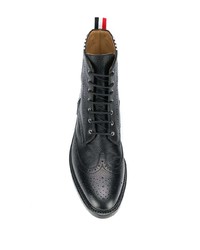 Черные кожаные ботинки броги от Thom Browne