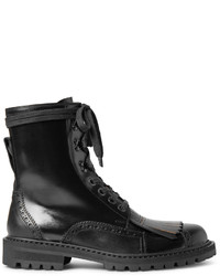 Черные кожаные ботинки броги от Dries Van Noten