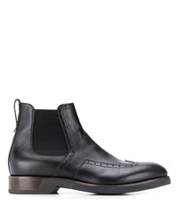 Черные кожаные ботинки броги от Ermenegildo Zegna
