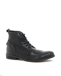 Черные кожаные ботинки броги от Firetrap
