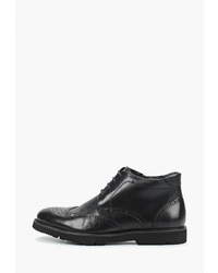 Черные кожаные ботинки броги от Guido Grozzi