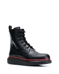 Черные кожаные ботинки броги от Alexander McQueen