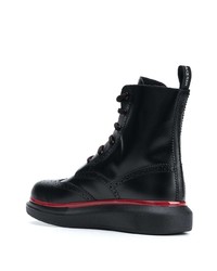 Черные кожаные ботинки броги от Alexander McQueen