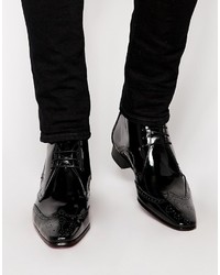 Черные кожаные ботинки броги от Jeffery West