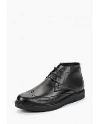 Черные кожаные ботинки броги от Just Couture