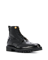 Черные кожаные ботинки броги от Versace