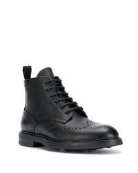 Черные кожаные ботинки броги от Canali
