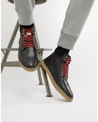 Черные кожаные ботинки броги от Original Penguin